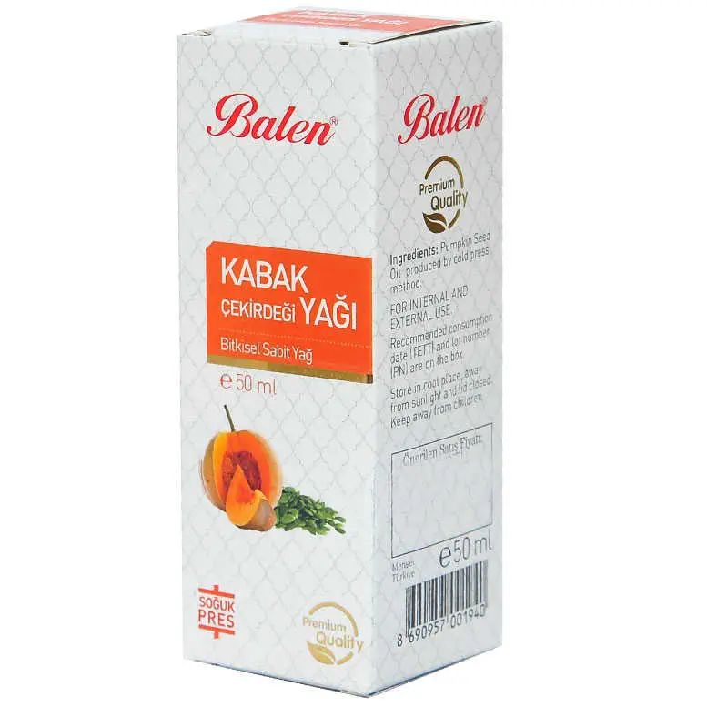Kabak Çekirdeği Yağı Soğuk Pres 50 ML Cam Şişe 5