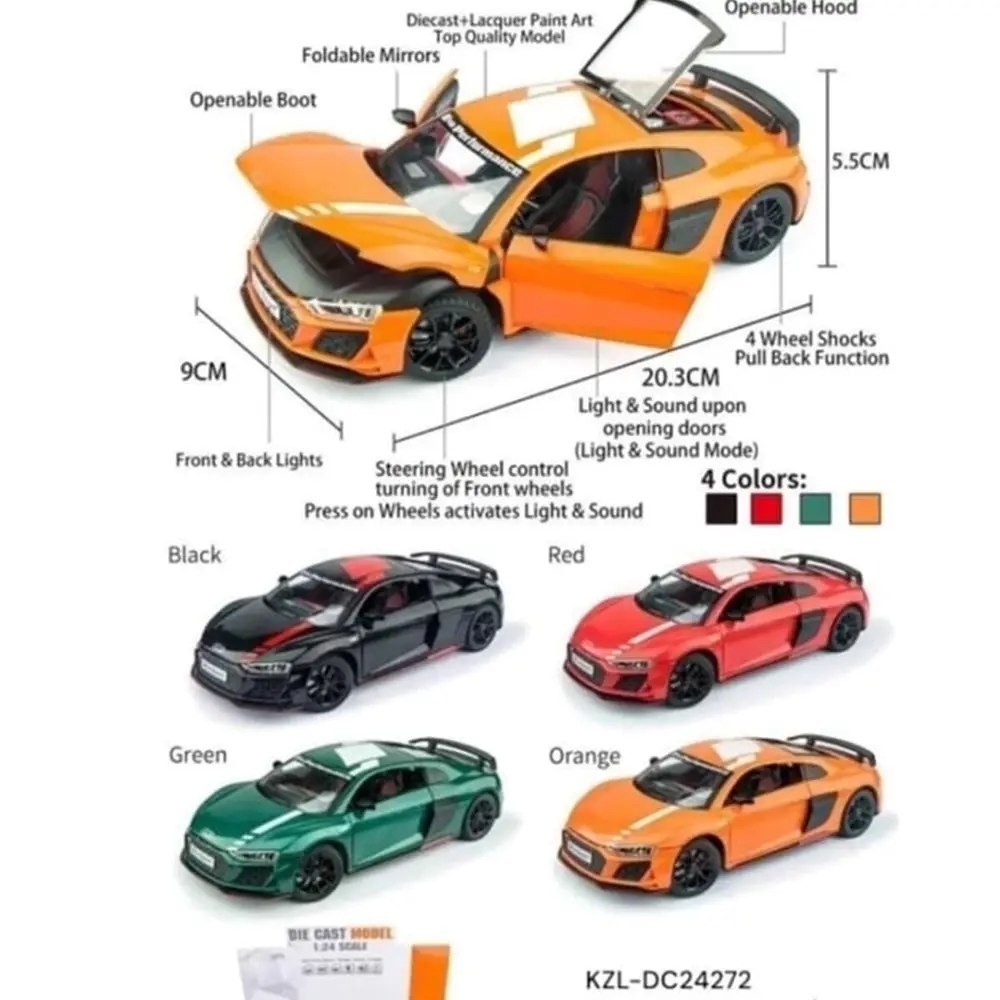 KZL-DC24272 KZL-DC24272 AUDI R8 1:24 ISIKLI SESLI 32 6