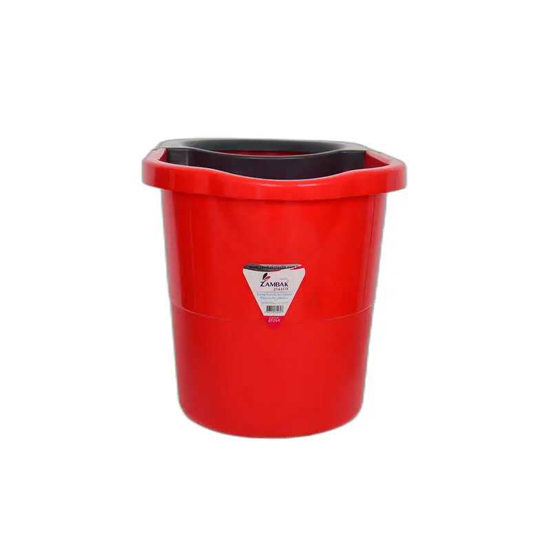 Plastik Temizlik Seti Kova+Mop+Paspas+Sap Kırmızı Renk 3