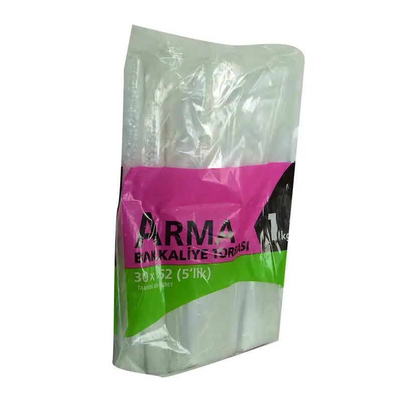 Naylon Torba Arma Şeffaf Bakkaliye Kuruyemiş Şeker Torbası 30x52 (5 lik ) Takribi 85 Adet 1000 Gr 4