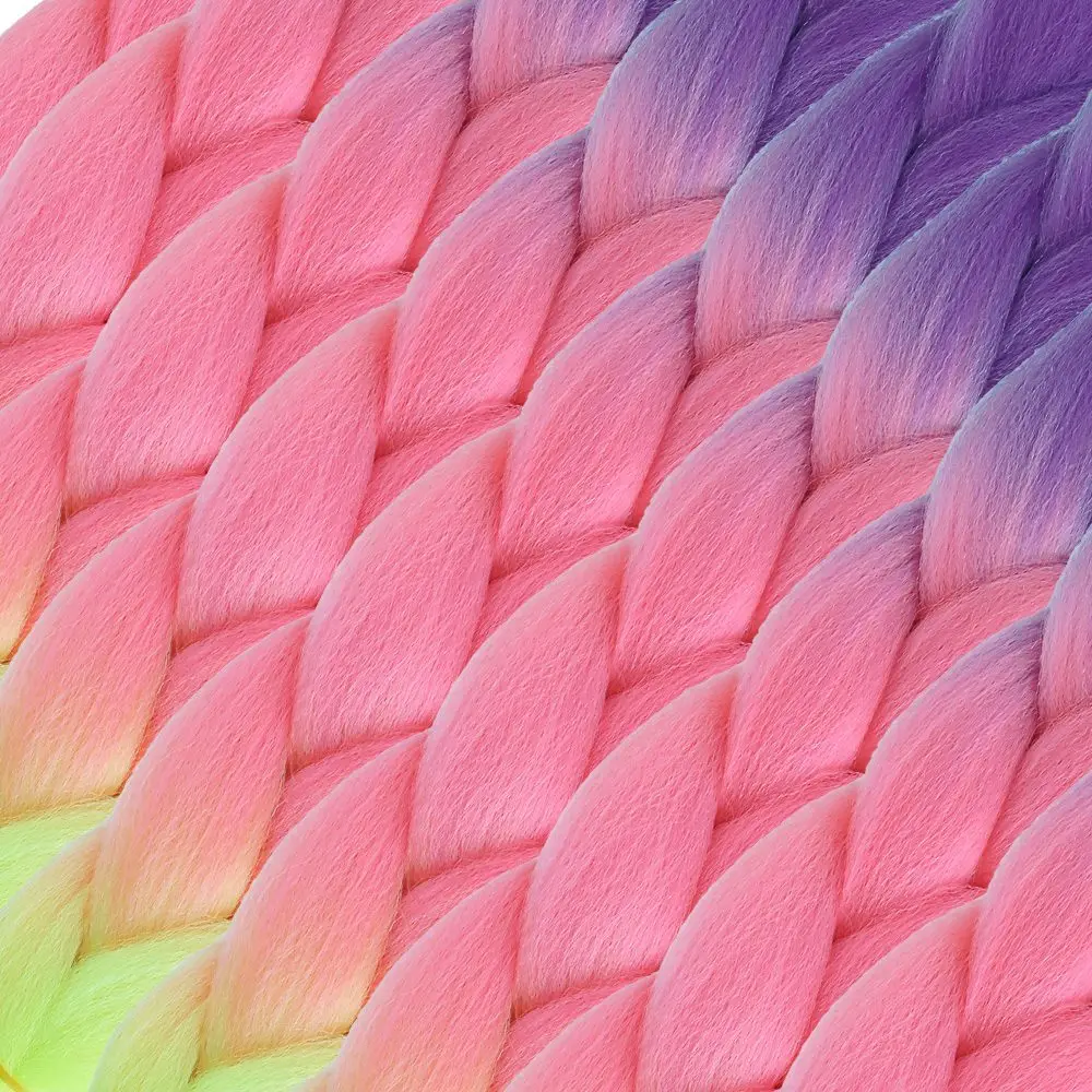 Afrika Örük Ombreli Sen  100 Gr. / Mor / Açık Pembe / Neon Sarı 2