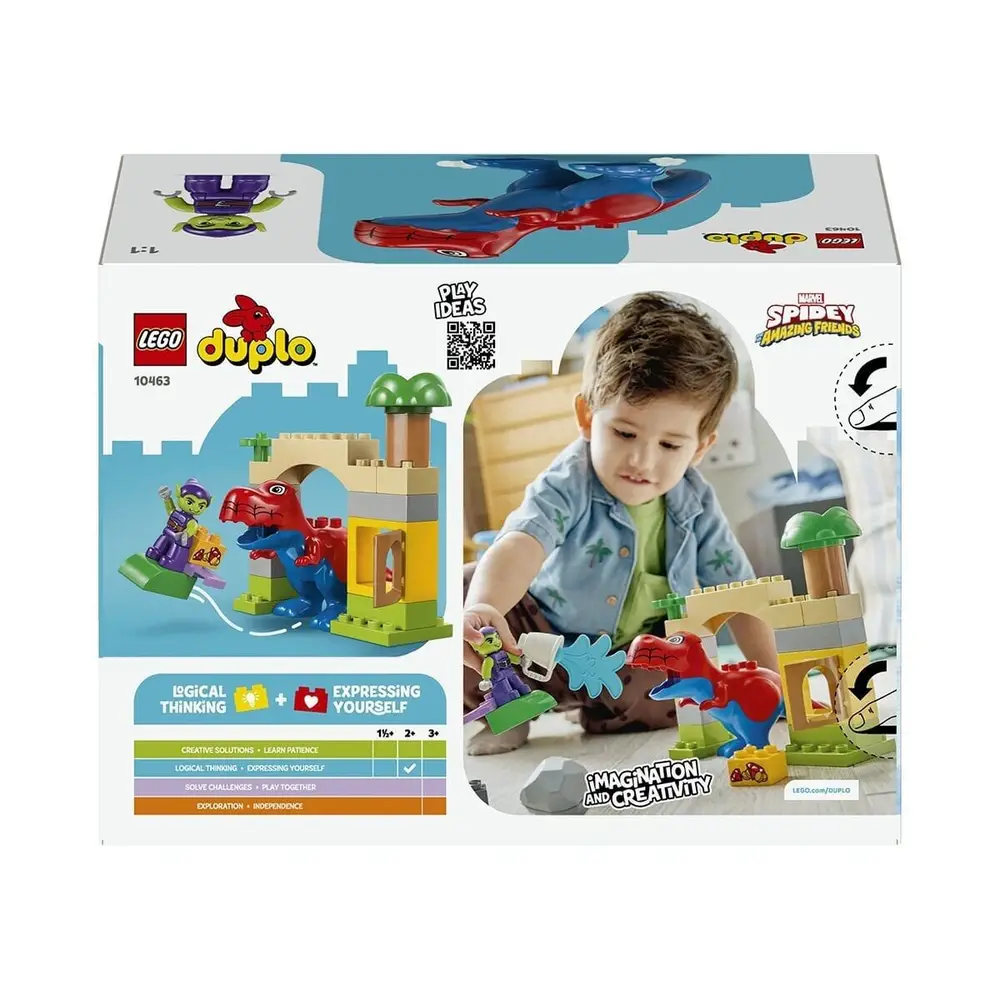10463 Lego Duplo Dinozor Spidey-Rex, Yeşil Gobline Karşı 25 parça +2 yaş 3