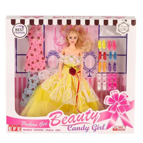 207 Ayakkabı Setli Candy Girl Bebek -Efe T
