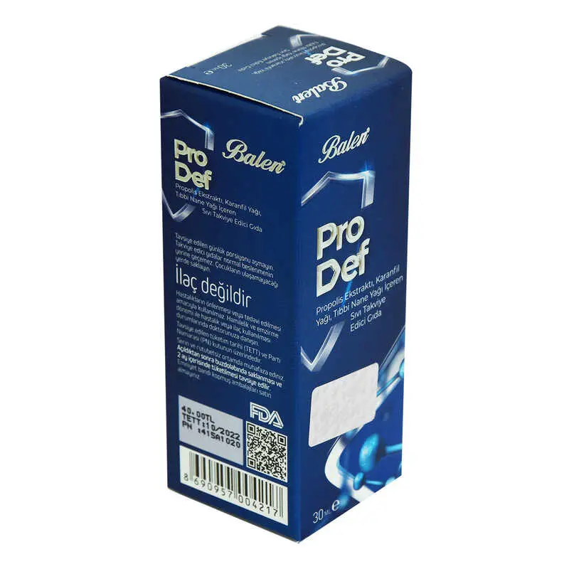 Prodef Propolis Ekstraktı  ve Nane Yağlı Takviye Edici Gıda 30 ML 5