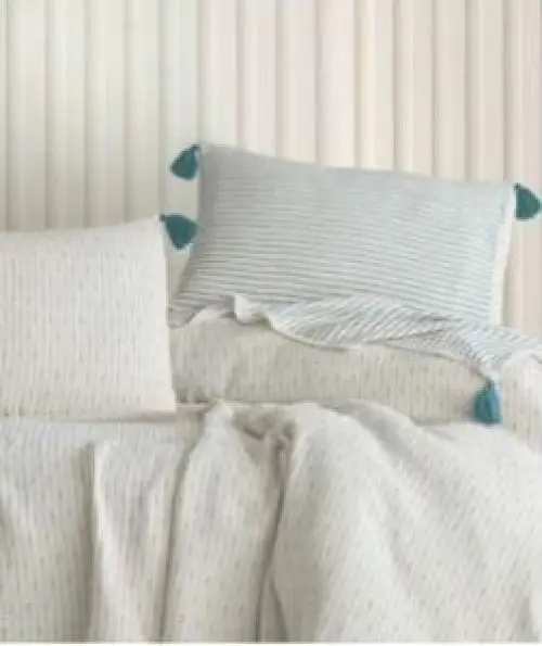 Şaheser Home Collection Yatak Örtüsü Çift Kişilik Turkuaz
