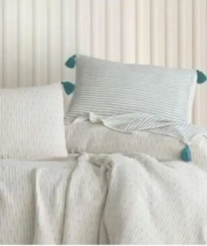 Şaheser Home Collection Yatak Örtüsü Çift Kişilik Turkuaz