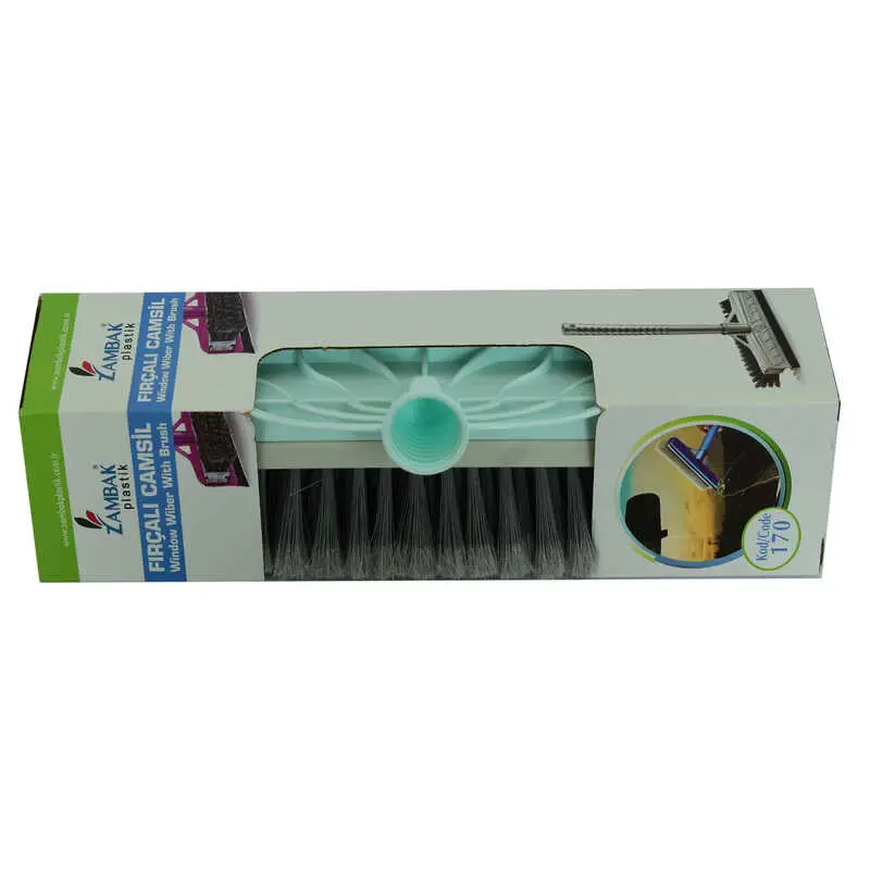 Plastik Fırçalı Saplı Camsil Set Karışık Renk Kod-170 4