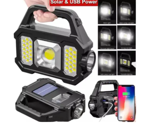 Polizei P-880A Solar Powerbanklı Şarjlı Taşınabilir Güçlü Fener 2