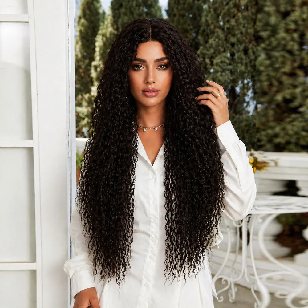 Afro Daa Fiber Sen Tül Peruk / Koyu Kestane 2