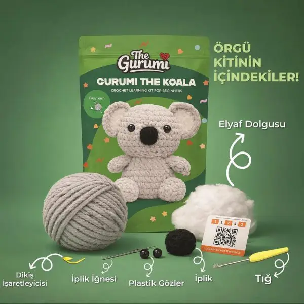 The Gurumi Koala Örgü Öğrenme Kiti (TG005)