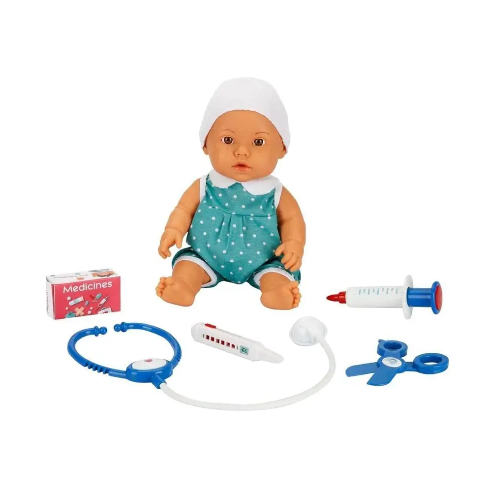 30111 Bebelou Doktor Zamanı Sesli Bebek Seti 35 cm -Sunman(Ürün oyuncaktır) 4