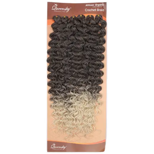 QueenSky Afro Daası / 75cm / 240gr / Koyu Kahve Platin Ombre