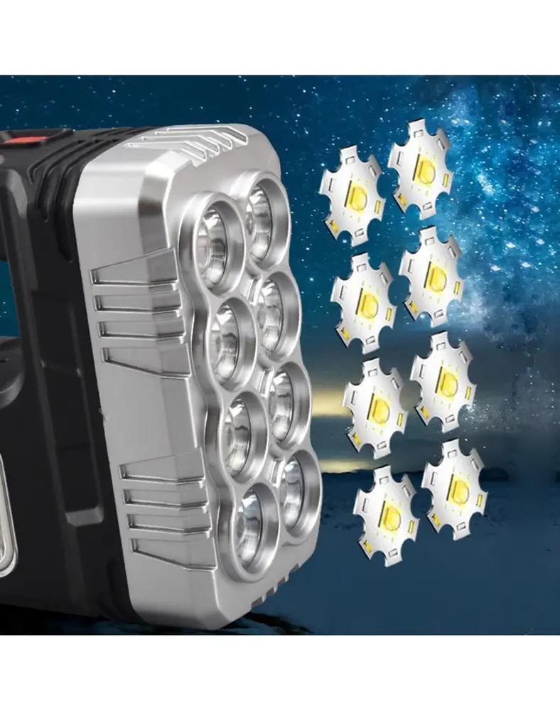 El Feneri Solar Panelli Ledli Powerbank Cob Fener 4