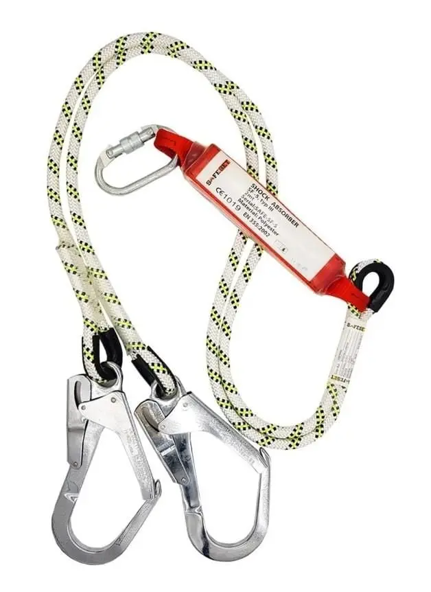 Çift Bacaklı Sök Emicili Lanyard Büyük Kancalı