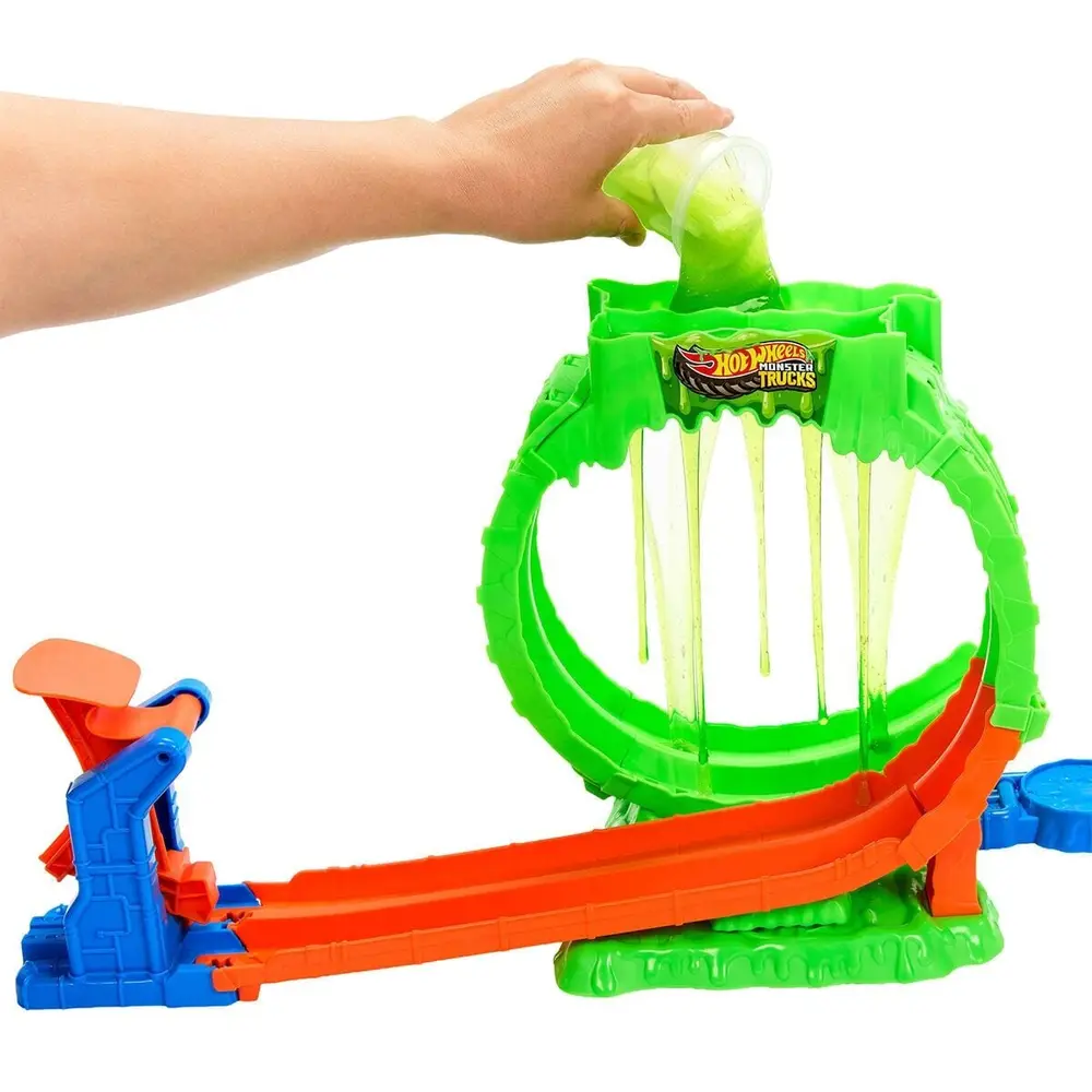 J91 Hot Wheels  Trucks Mutant Kaosu Çemberde Yarış Oyun Seti 3