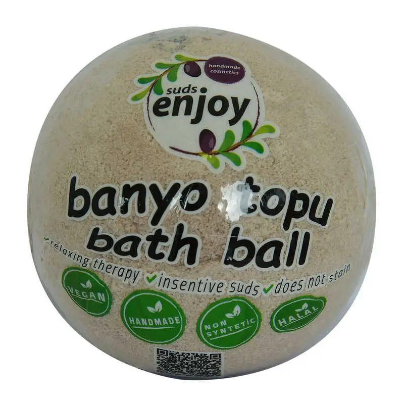 Lantalı El Yapımı Banyo Küvet Topu Sabunu Mor 90-120 Gr 3