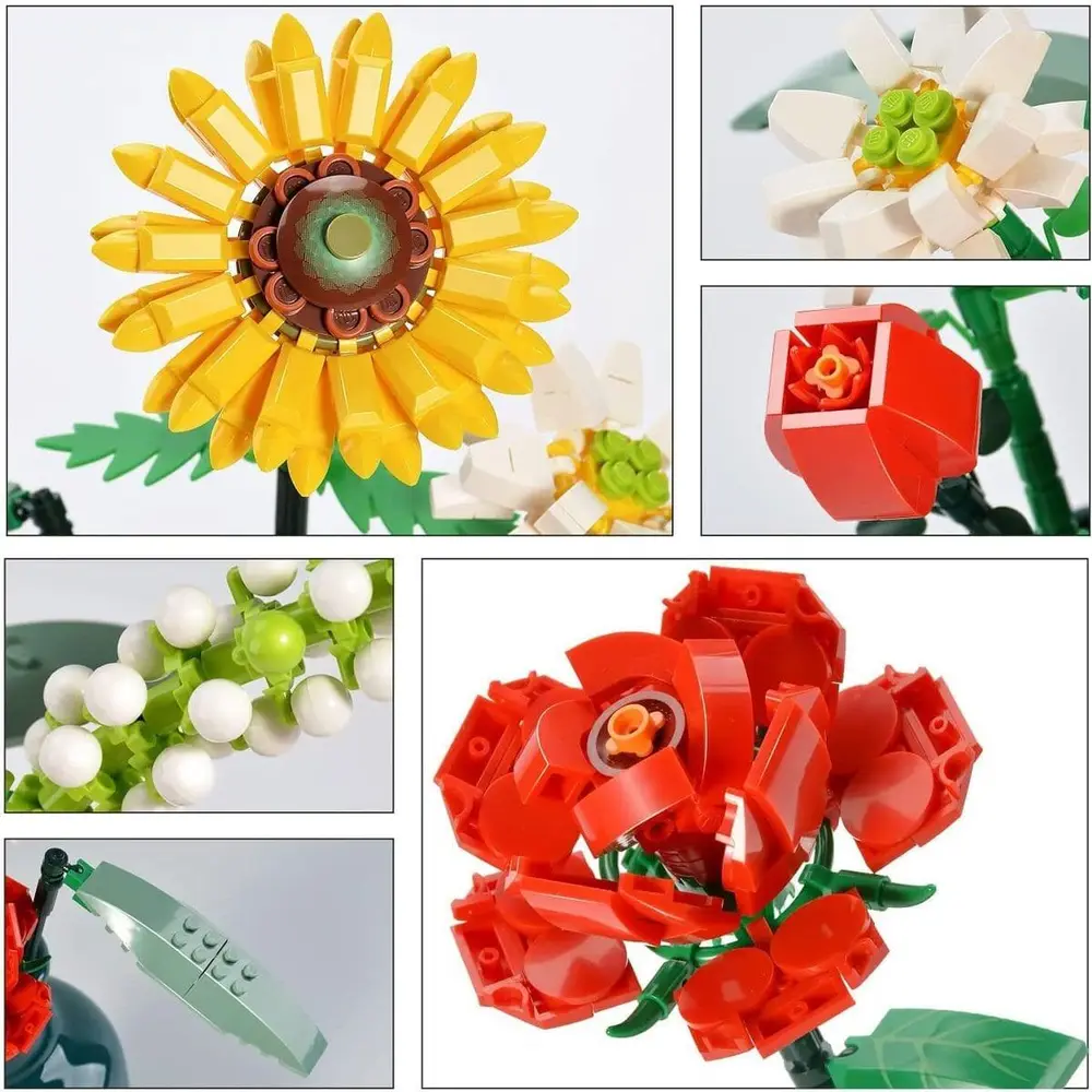 LZ1659 LOZ Eternal Flowers Serisi - ''Her Zaman Güneşe Doğru'' 568 Parça Yapım Seti 4