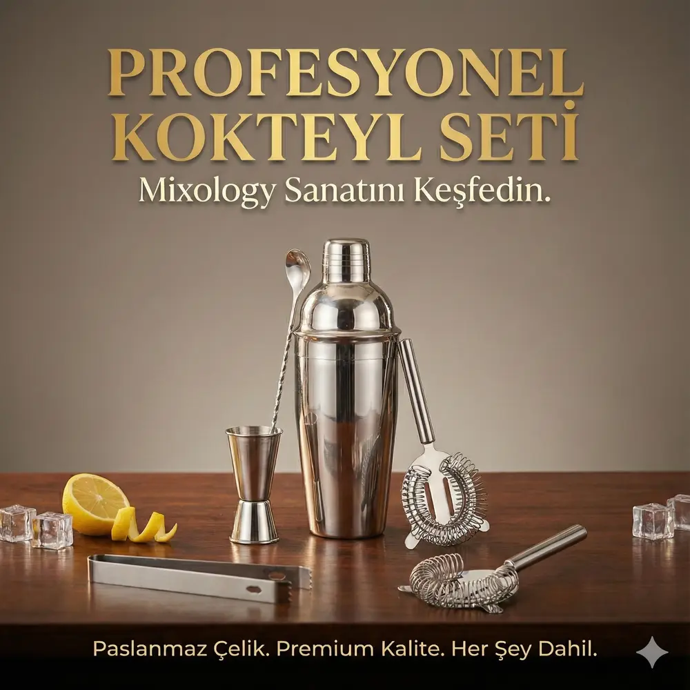 5 Parça Kokteyl Hazırlama Seti 550 Ml 2