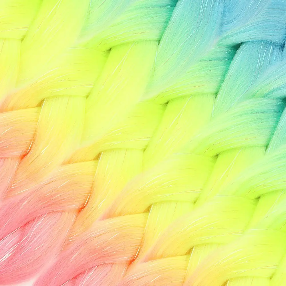 Simli Açık Mi / Neon Sarı / Pembe Ombreli Örük 100 Gr. 2