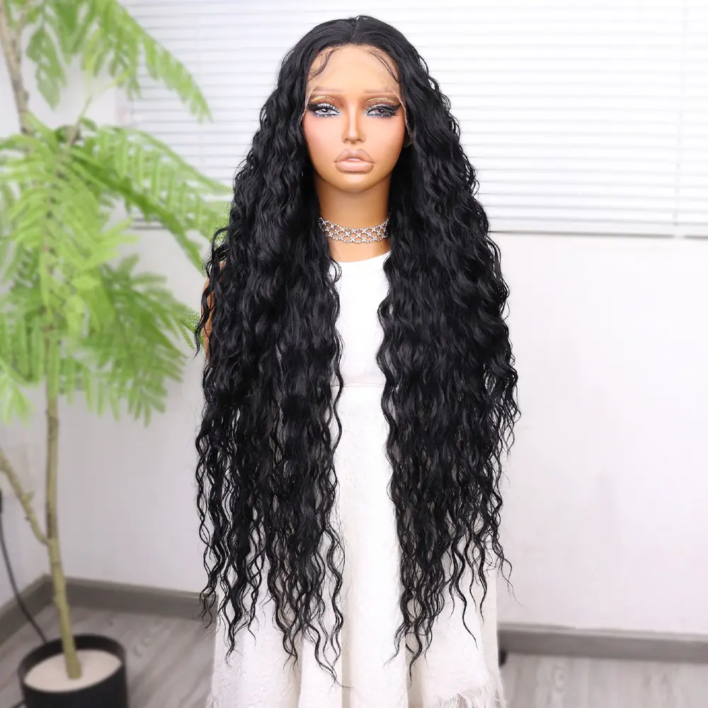 Siyah Fiber Sen Tül Peruk 2