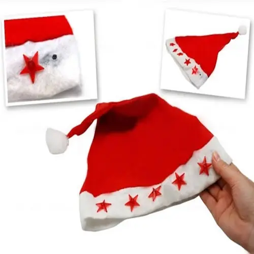 Yılbaşı Özel Işıklı Noel Baba Şapkası 4