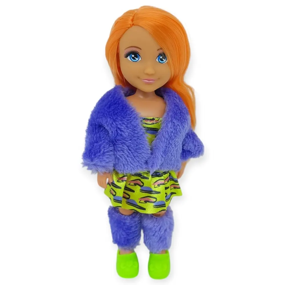 Moda İkonu Bebek Figür 13 cm - Tcu Saçlı Neon Şıklık - 1 ADET 5