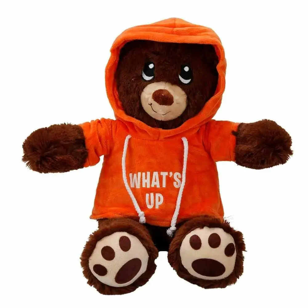 3192 Kapüşonlu Peluş Ayı 30 cm -Sunman 6