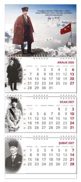2027 Atatürk Gemici Duvar Takvimi - Sak