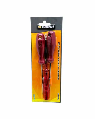 3 PARÇA SET TORNAVİDA YILDIZ - DÜZ - KONTROL KALEMİ
