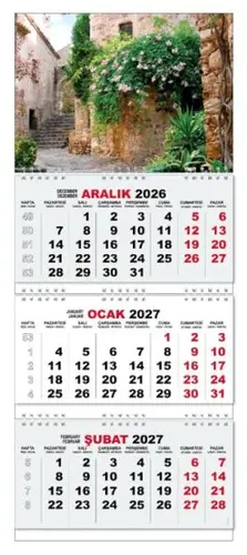 2027 Gemici Duvar Takvimi - Papingo Yunanistan