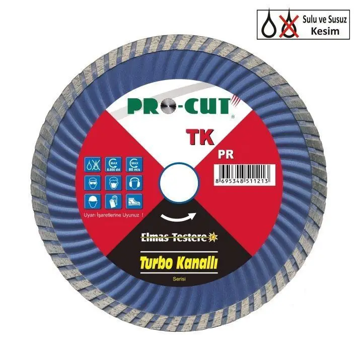 Prut TK 115 mm Turbo Kanallı Elmas Testere