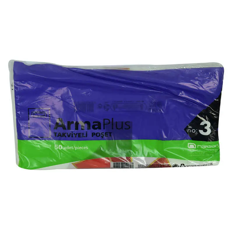 ArmaPlus Takviyeli Çanta Poşet  Desen Renk 30X45 50 Adet No:3
