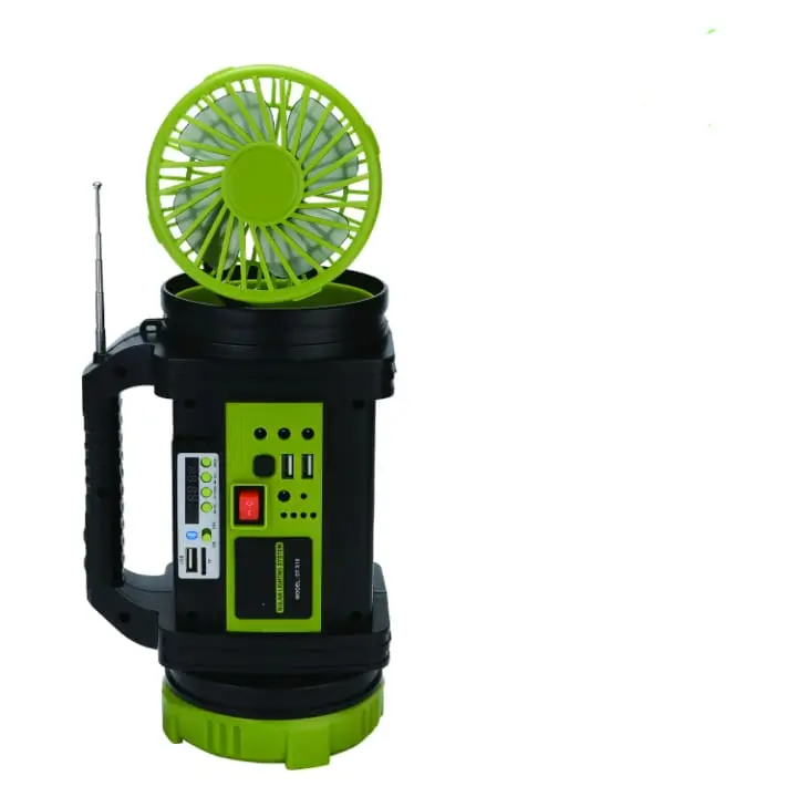 Wıson WS-5683 Şarjlı 30w Solar Şarjlı Ev Aydınlatma Seti Ra Ve Fan Powebank 4