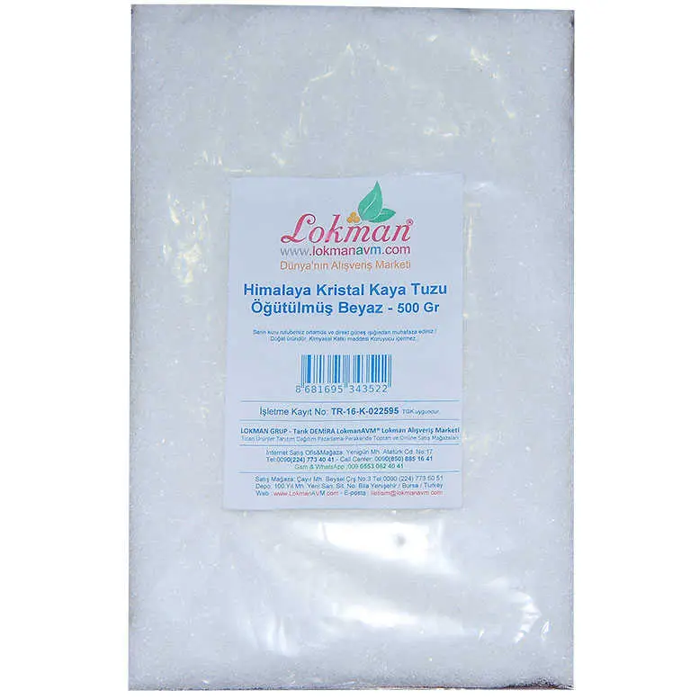 Yemeklik Himalaya Kristal Kaya Tuzu Öğütülmüş Beyaz 500 Gr 3
