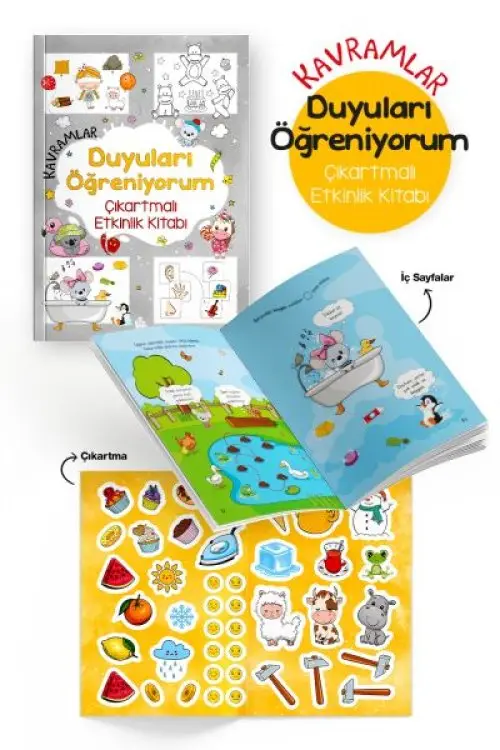 Kramlar – Duyuları Öğreniyorum – Çıkartmalı Etkinlik Kitabı - 3 Yaş +