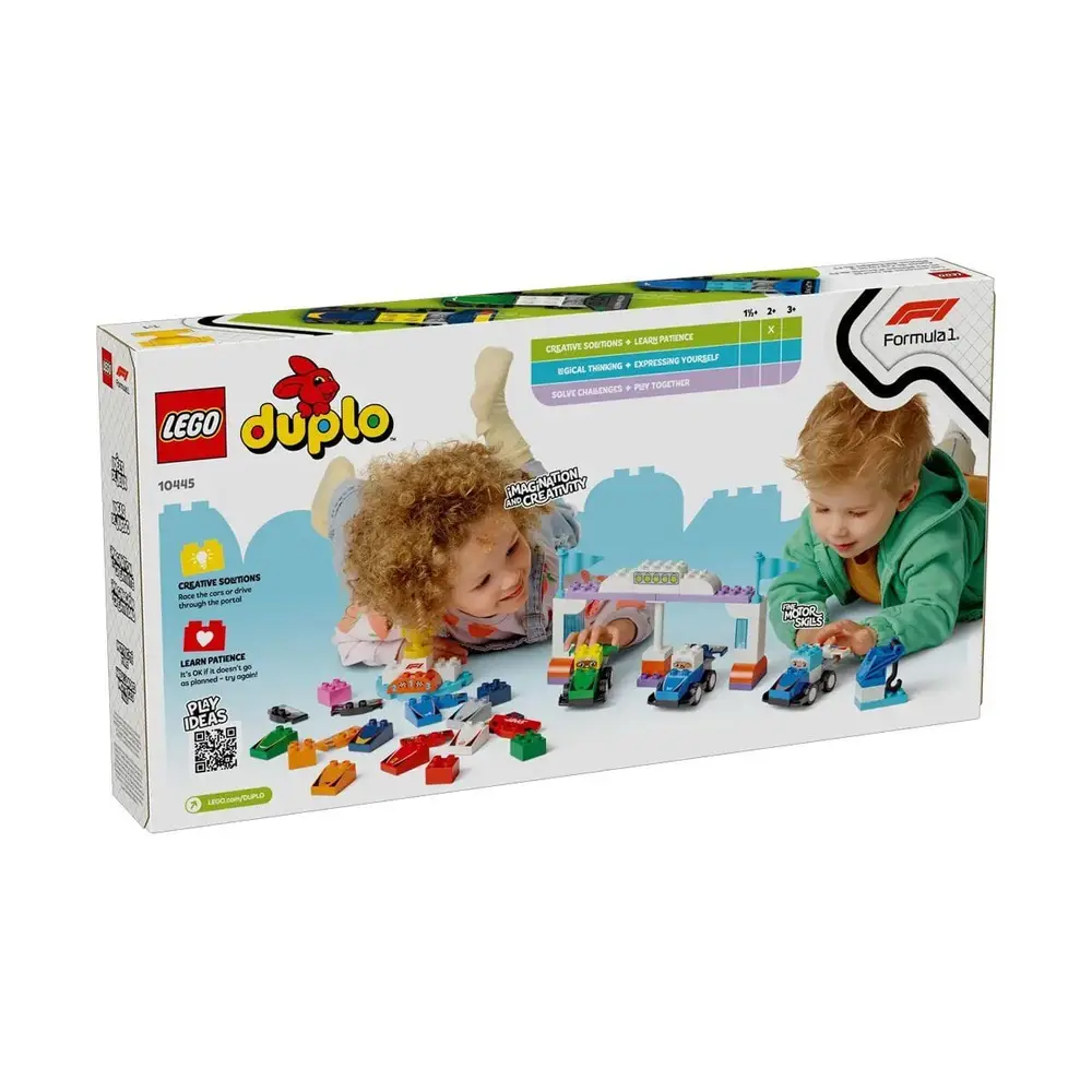 10445 Lego Duplo F1 Takımı Yarış Arabaları ve Sürücüleri 70 parça +2aş 6