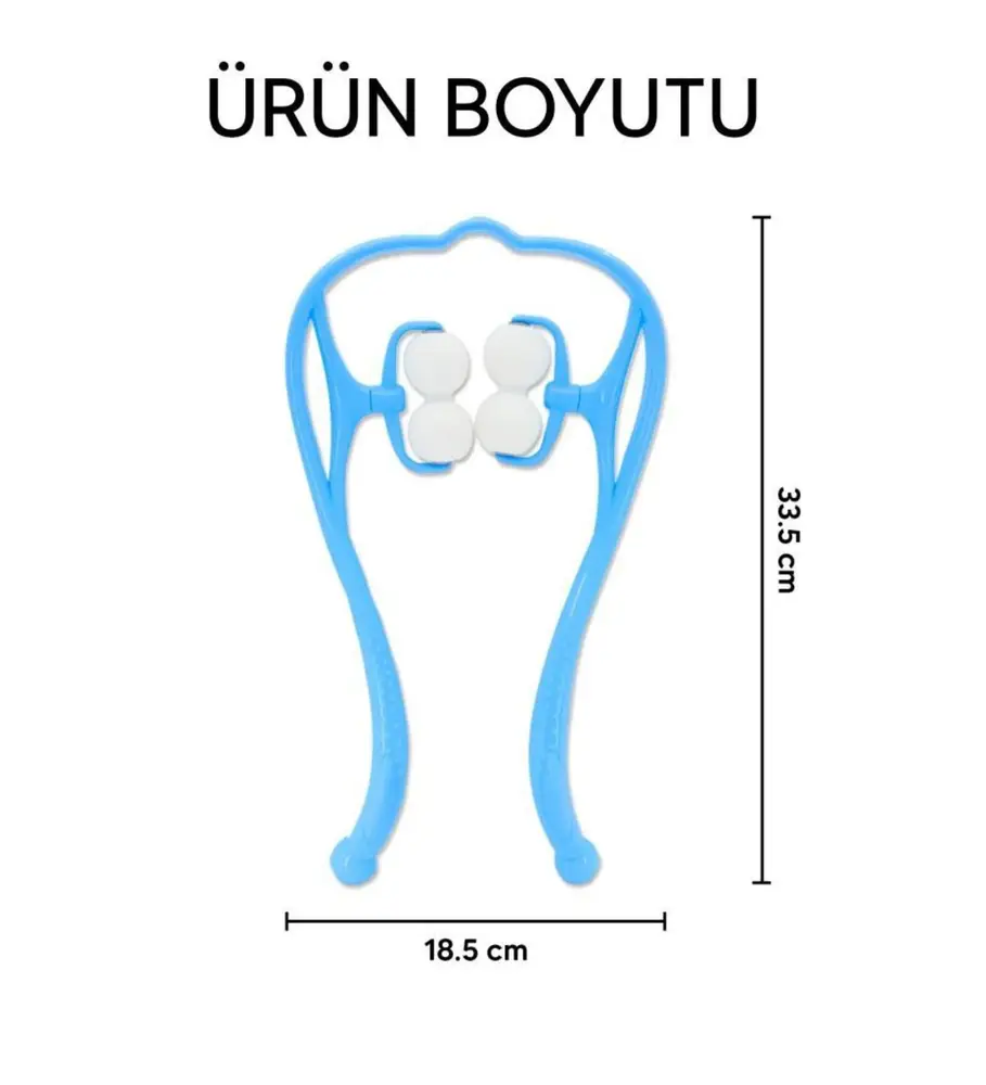 Boyun Bacak Ayak Bel Masaj Aleti Çok Fonksiyonlu Manuel 4 Tekerlekli - Mi 3