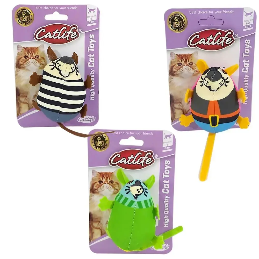 Sevimli Kumaş Fare Kediler Oyuncağı 17 cm Çeşitli Renklerde 2