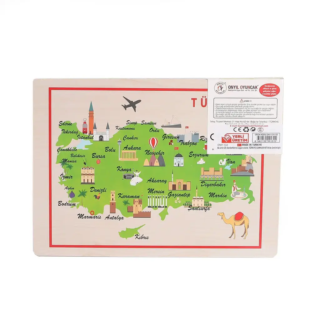 131-132 ONY Ahşap Tutmalı Puzzle Büyükten Küçüğe -Onyıl 3