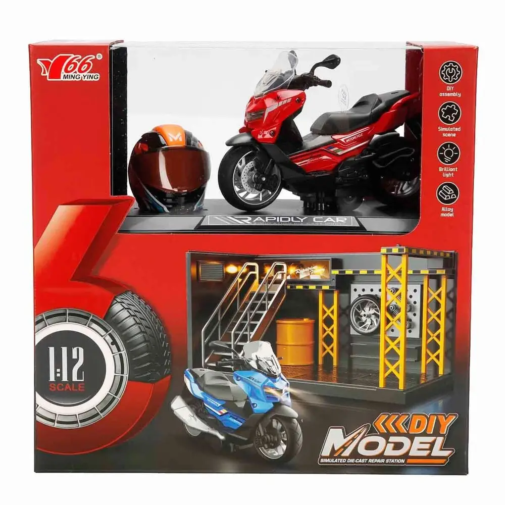 5839 SUN-MYG-MOTOSİKLET 1 12 BMW KASKLI FİGÜR PB.3R SES IŞIK 6