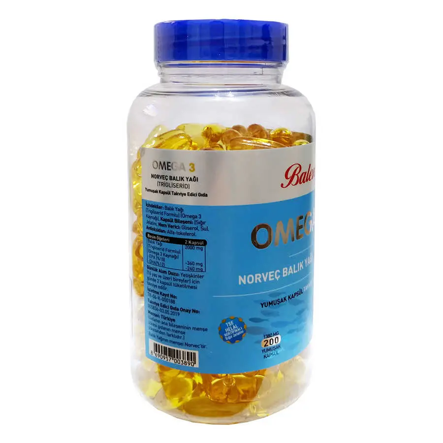 Omega 3 Norveç Balık Yağı İçeren 200 (1380 MG - Form) 4