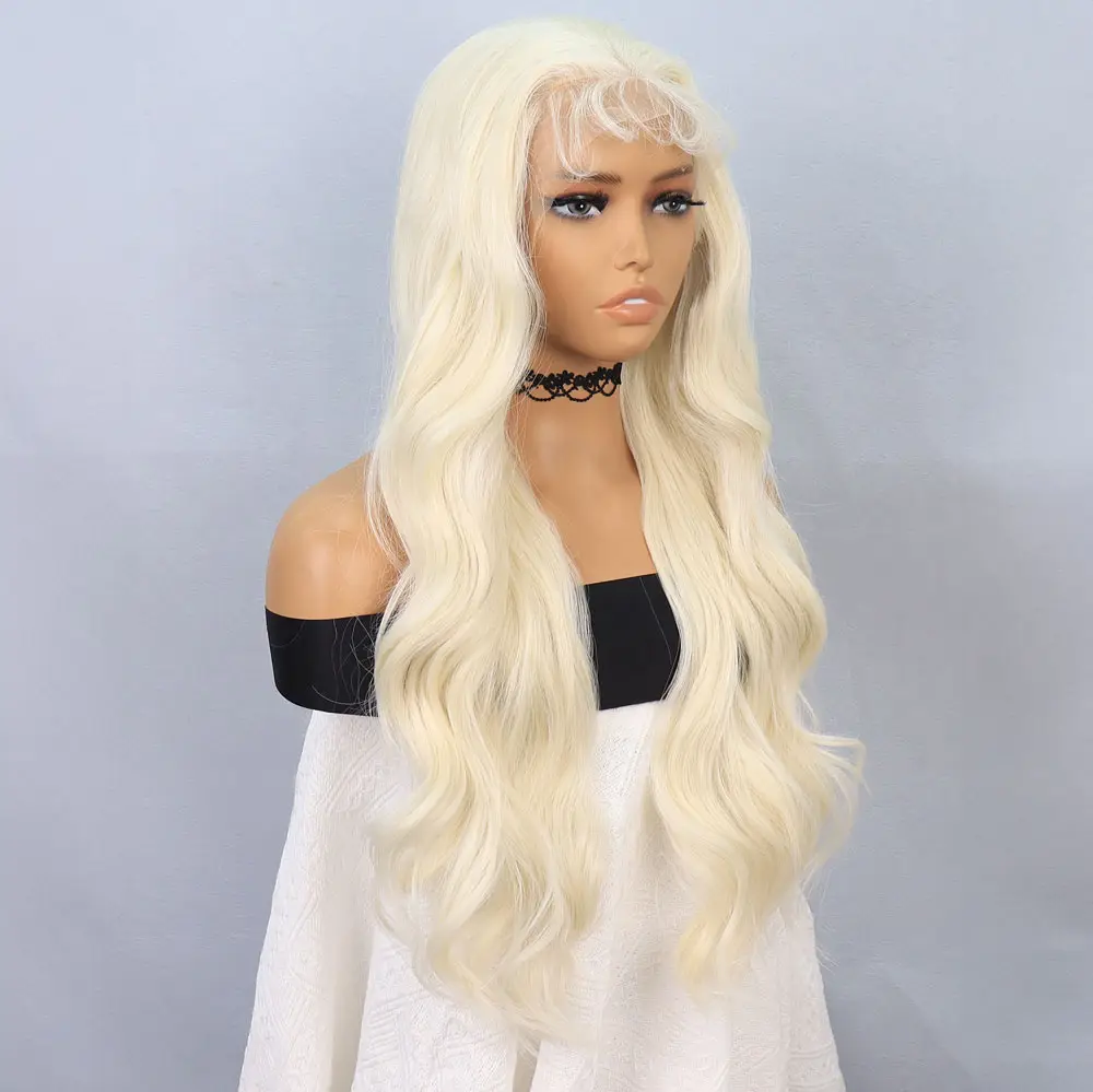 Platin Fiber Sen Front Lace Tül Peruk 2