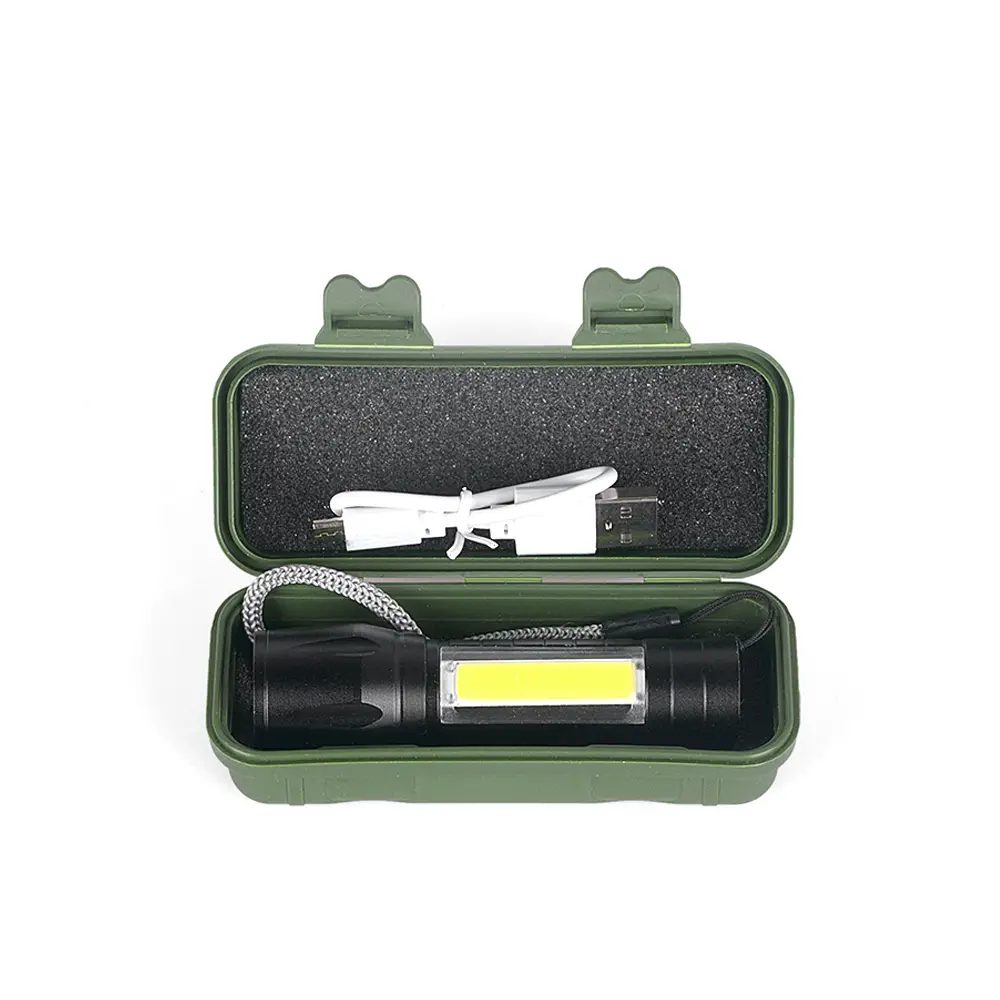 Mini Çok Güçlü Şarjli El Feneri Xpe-Cob Led Wt-030 5