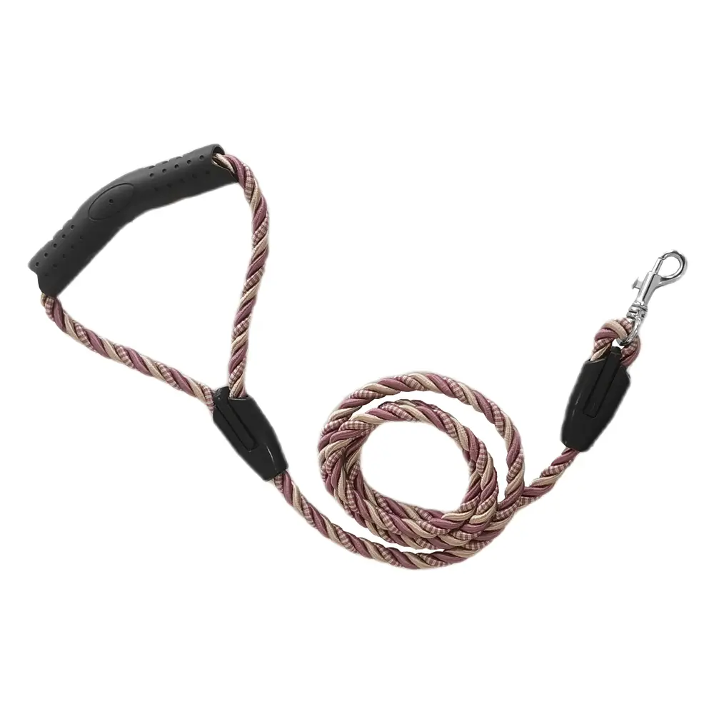 Üçlü Sarmallı Köpek Gezdirme Halatı 1 cm-120 cm Lila 5
