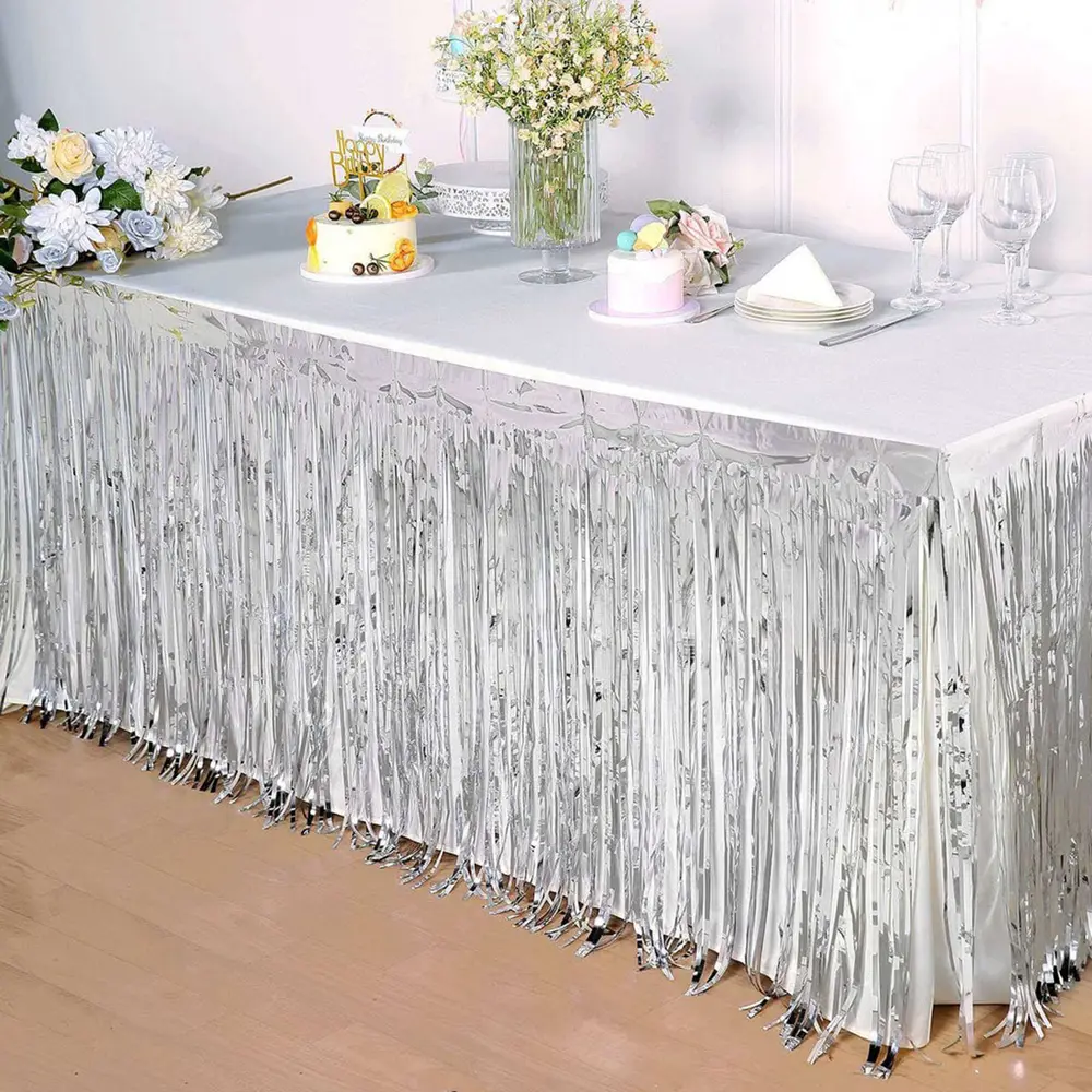 Gümüş Metalize Masa Eteği 275x75 cm – Kendinden Yapışkanlı 2