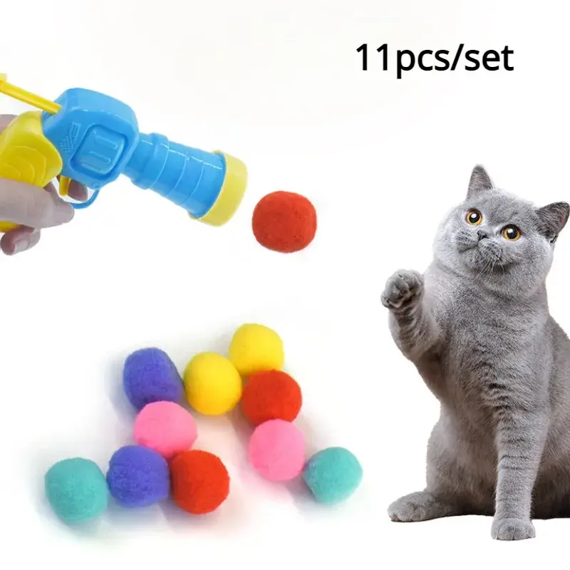 Peluş Top Atan İnteraktif Kedi Oyuncağı 2