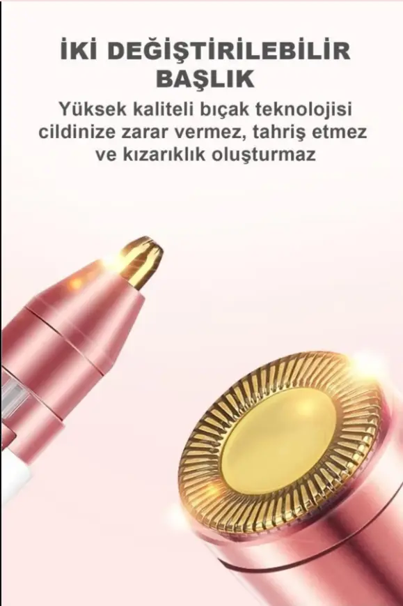 Çift Başlıklı Epilasyon Yüz Çene Işıklı Kıl Tüy Alma Mini Cep Epilasyonu 2