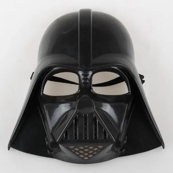Çuk Boy Yıldız Saşları Star Wars Darth Vader Maskesi ve 90 cm Pelerin Seti Siyah 2