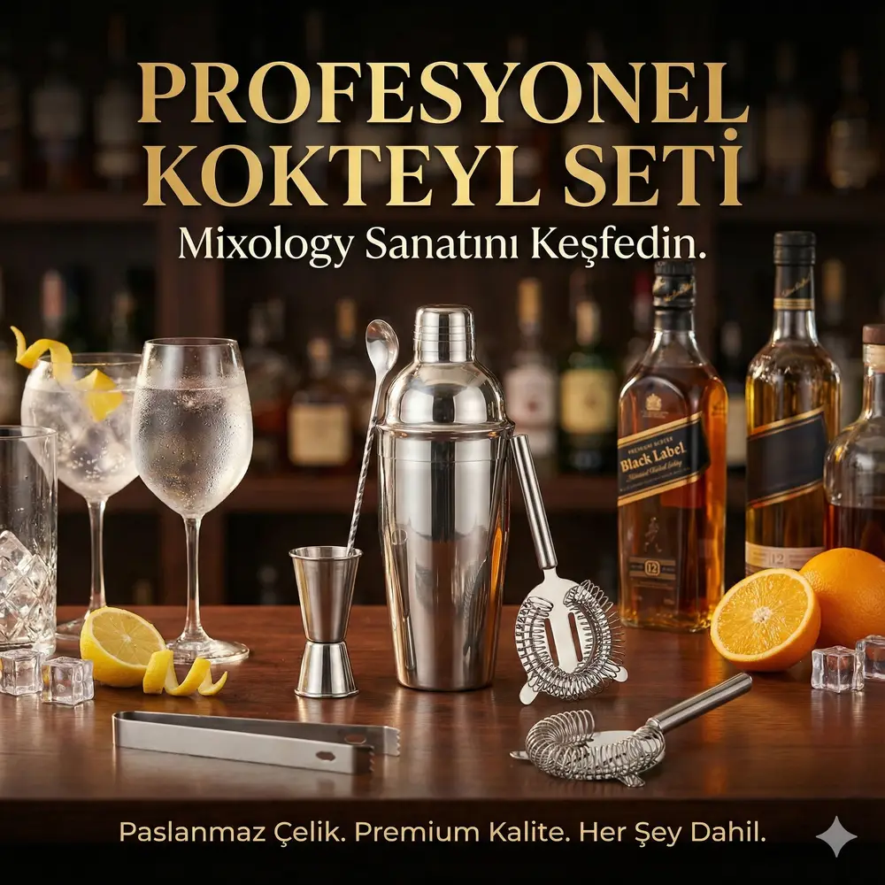 5 Parça Kokteyl Hazırlama Seti 550 Ml 3