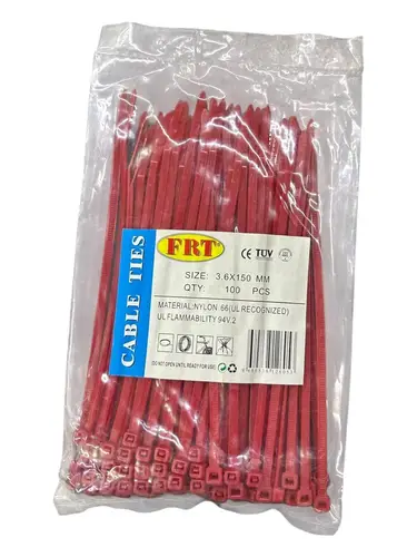 FRT Kırmızı 3,6X150 Kablo Bağı